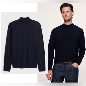 Banana republic men’s navy blue Merino wool sweater Sz L tall